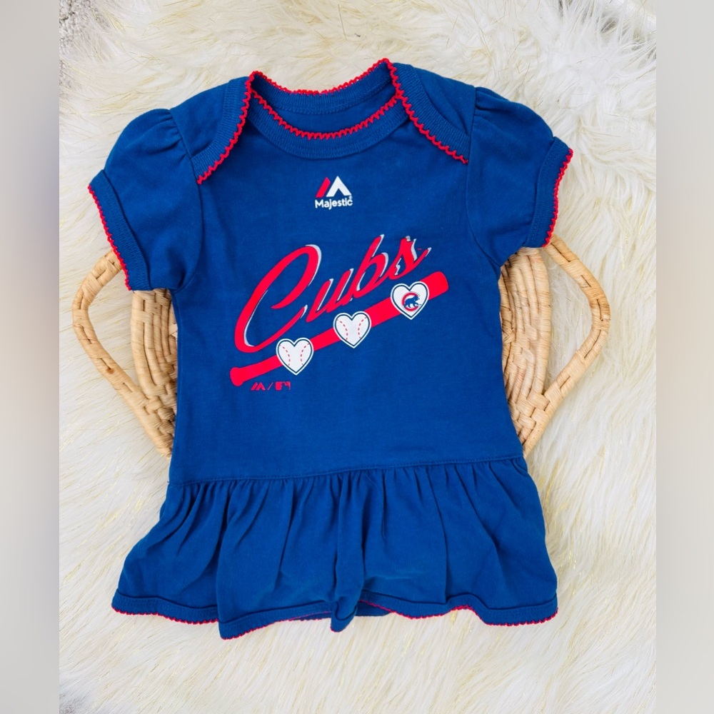 Chicago Cubs Blue Creeper Dress Oufit Size 6-9 Months